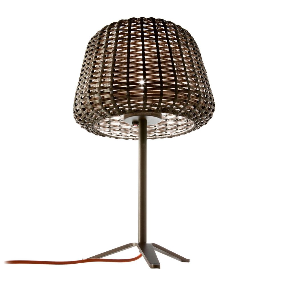 S.Luce Ralph Rattan Außen Tischlampe 58cm