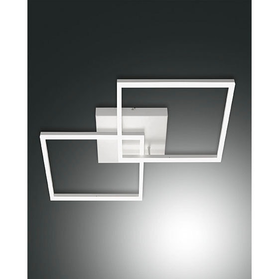 Fabas Luce Bard LED Deckenleuchte 2 Quadrate Weiß 2