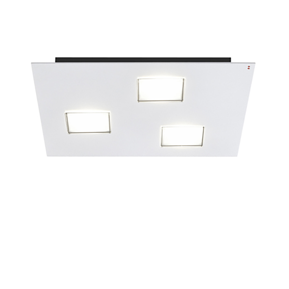 S.Luce Fabbian Quarter LED-Deckenleuchte quadratisch 3-flammig