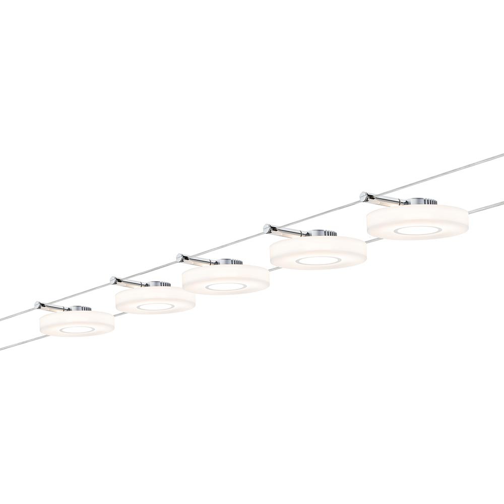 S.Luce Wire Systems DC Set DiscLED I 5x4W Chrom Satin 12V DC 30VA