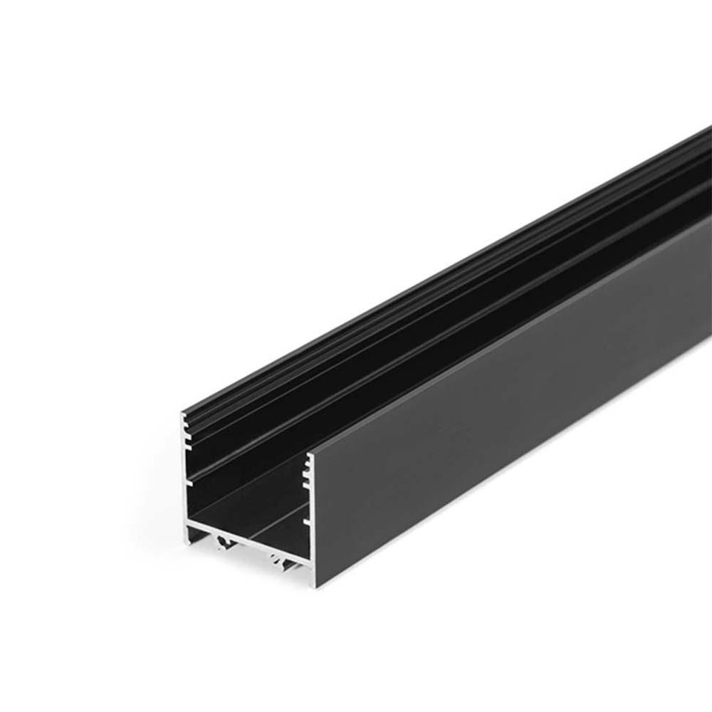 S.Luce XXL Aufbauprofil 200cm Schwarz ohne Abdeckung für LED-Strips