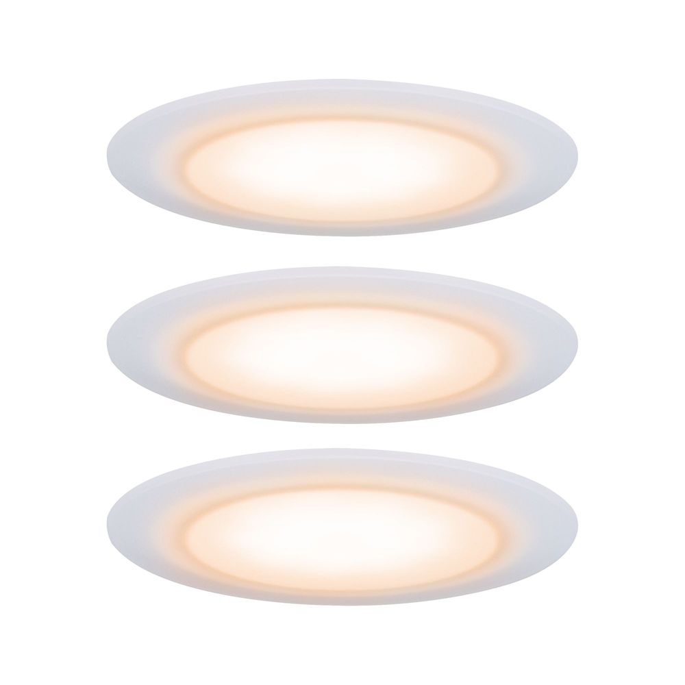 S.Luce 3er-Set Premium LED Einbaustrahler-Set Suon warm-dim IP44