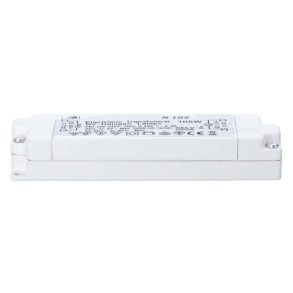 S.Luce TIP VDE Elektroniktrafo 35-105W 12V 105VA Weiß