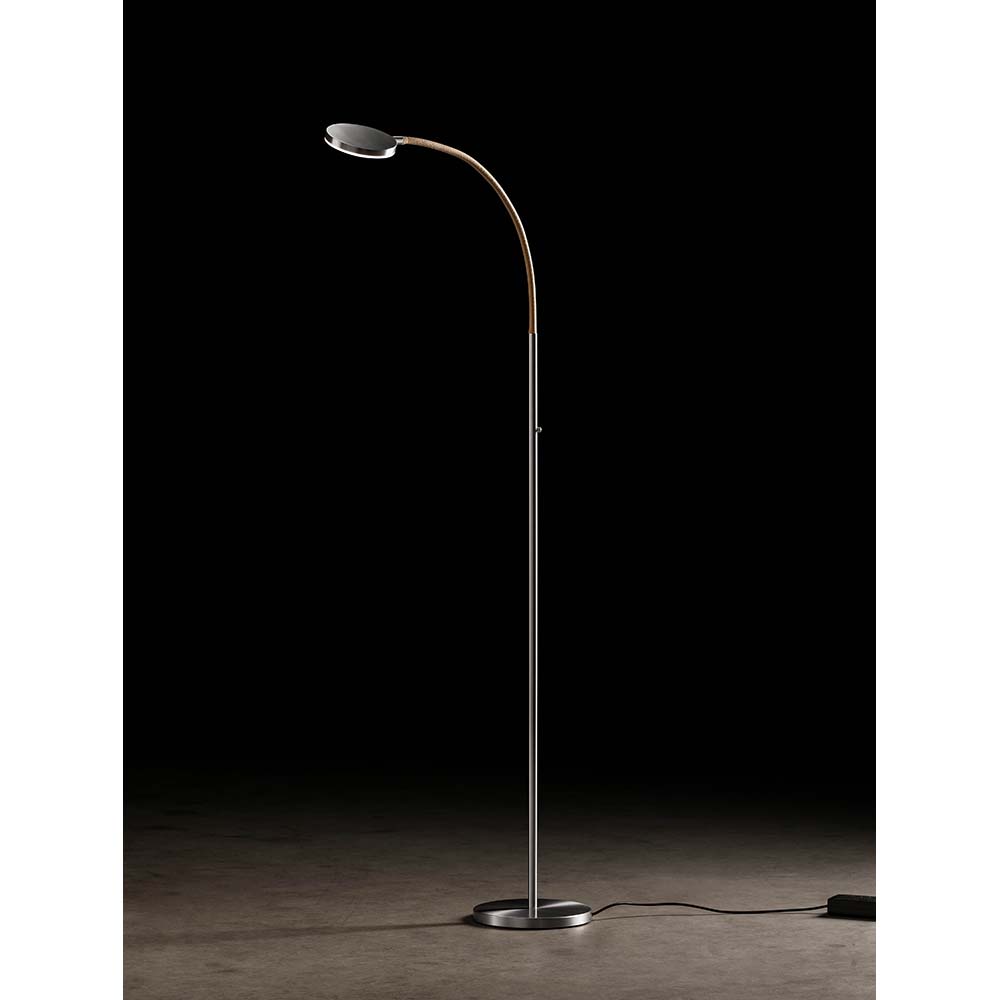 S.Luce Holtkötter LED-Stehleuchte Flex S Alu-Matt, Sand Dimmer 2700K