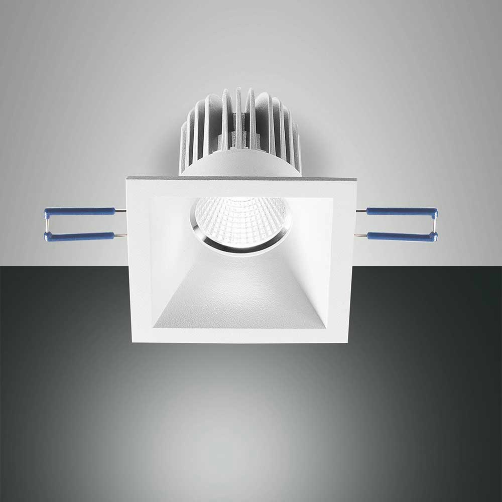 Fabas Luce Sigma LED-Einbauspot mit versenkter Fassung Eckig 