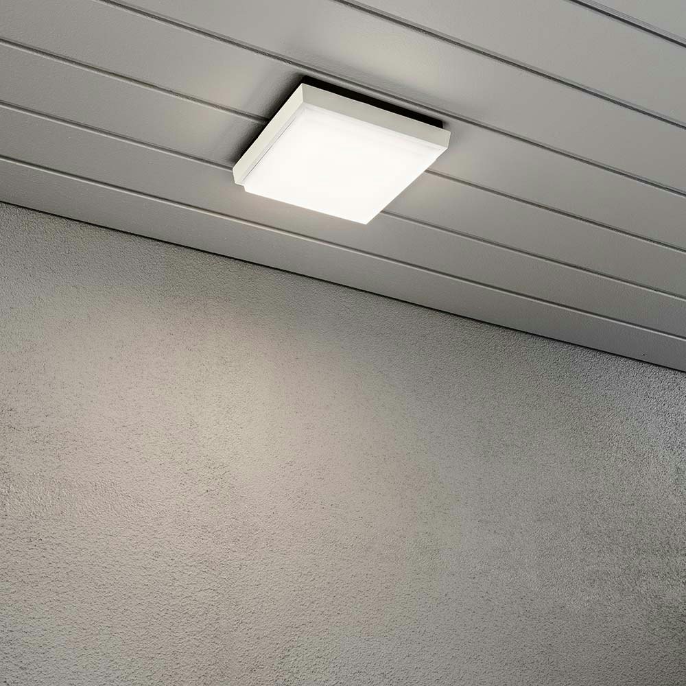 Cesena LED Außen Wand- & Deckenlampe Eckig Weiß thumbnail 1