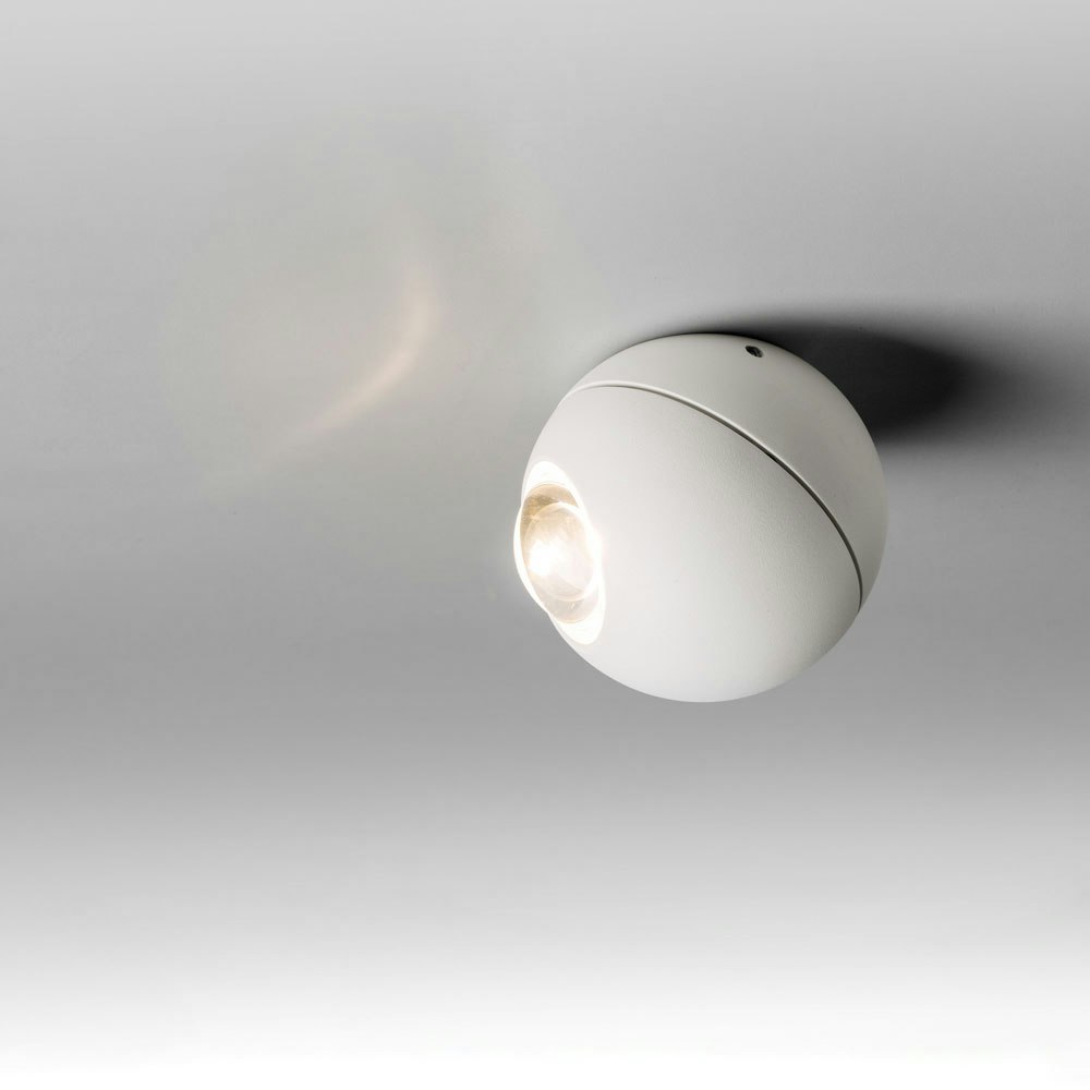 LED Decken- & Wandleuchte Glob 350° schwenkbar Weiß zoom thumbnail 2