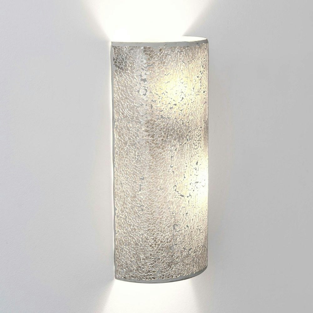 Wall Light 2 Flame Narziso Glass Mosaic Silver thumbnail 3