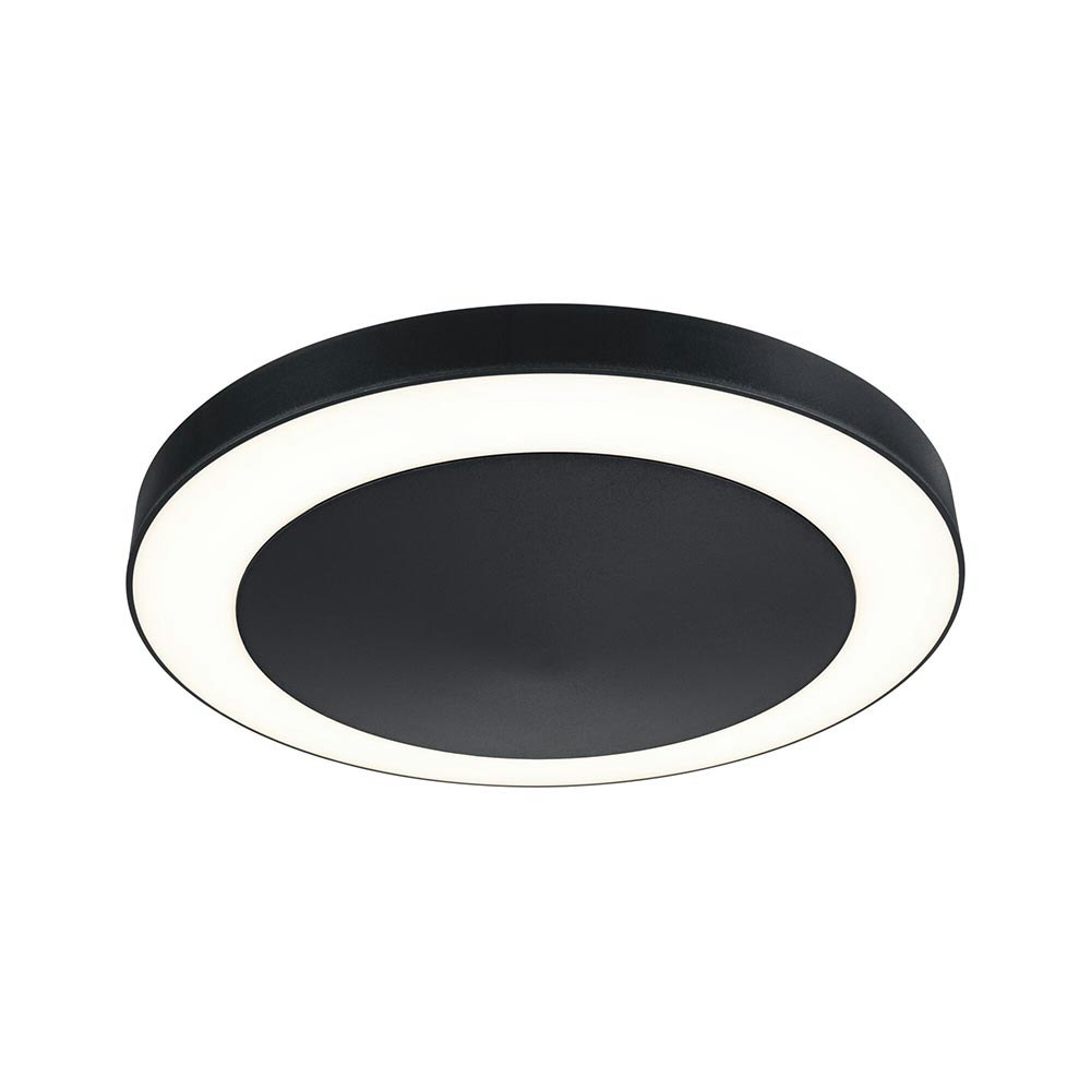Schwarz mit LED Circula Deckenleuchte Sensor Außen