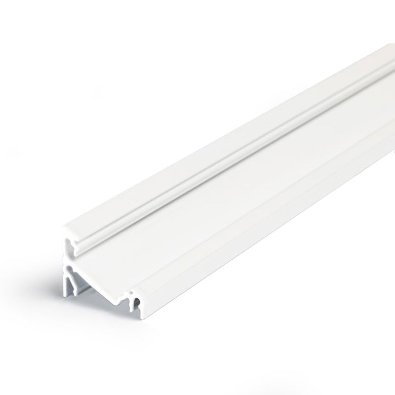 Aufbau-Eckprofil 30° 200cm Weiß ohne Abdeckung für LED-Strips thumbnail 1