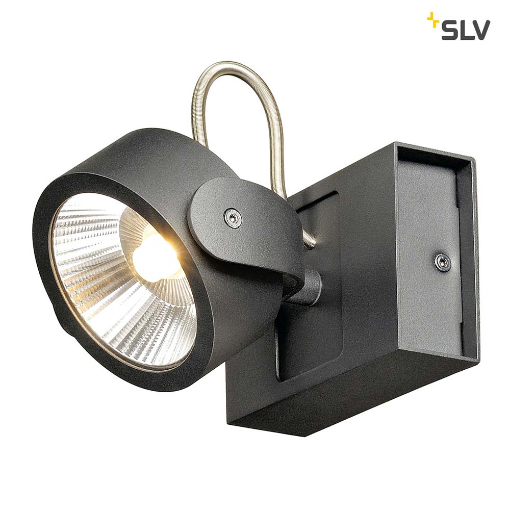 S.Luce SLV Kalu LED 1 Wand- & Deckenleuchte Schwarz 3000K