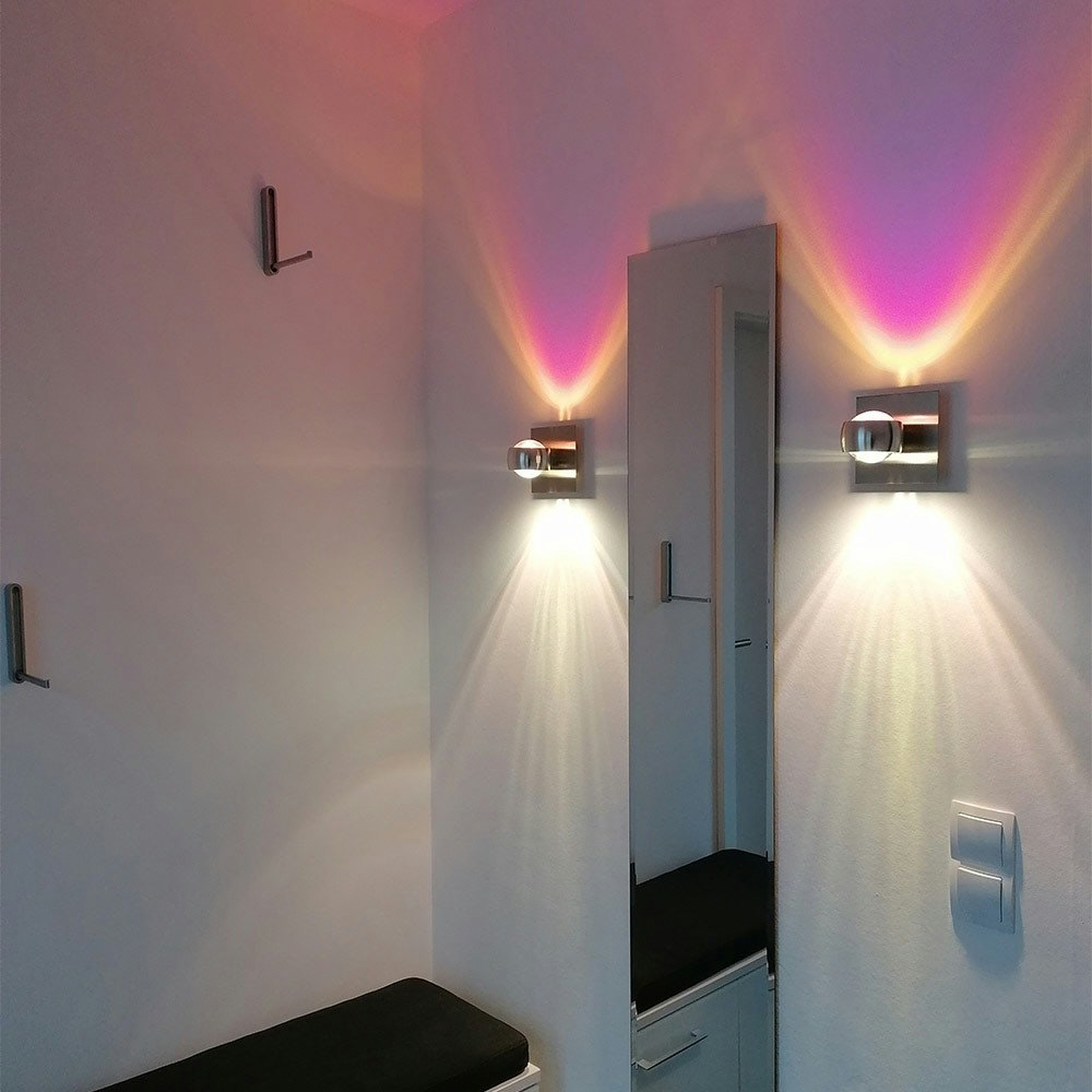 s.luce Beam LED-Wandleuchte modern Up & Down mit Glaslinsen thumbnail 5