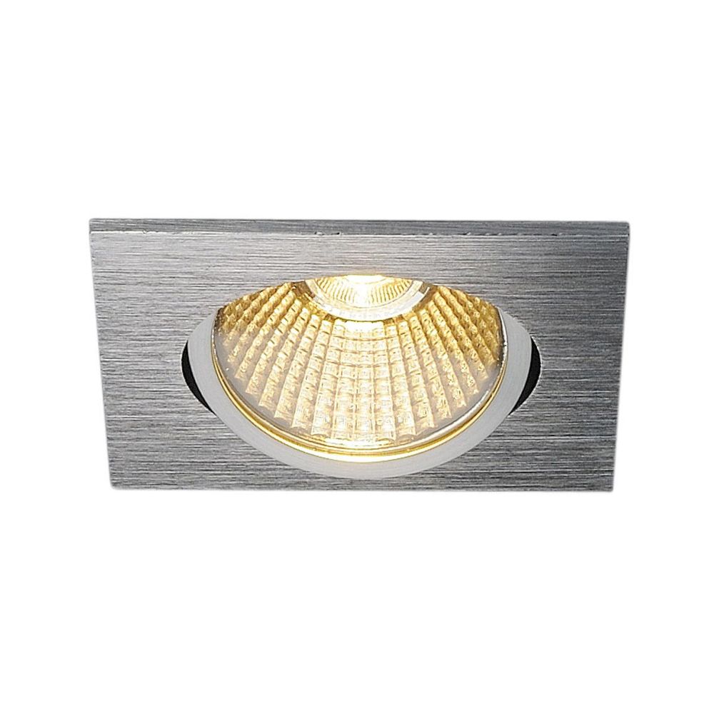 S.Luce SLV New Tria 68 LED Downlight Square Alu-Gebürstet 9W 38° 3000K