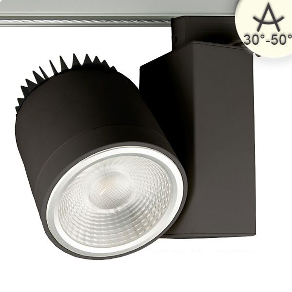 S.Luce 3-Phasen Power-LED Strahler 3600lm 35W 4000K neutral Schwarz