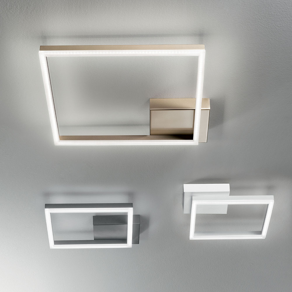 S.Luce Fabas Luce Bard LED Deckenleuchte 45x45cm