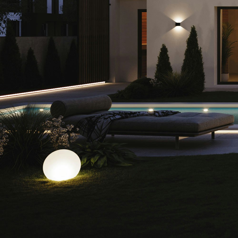 s.luce Globe pro langlebige Garten Außenkugel Weiß thumbnail 5