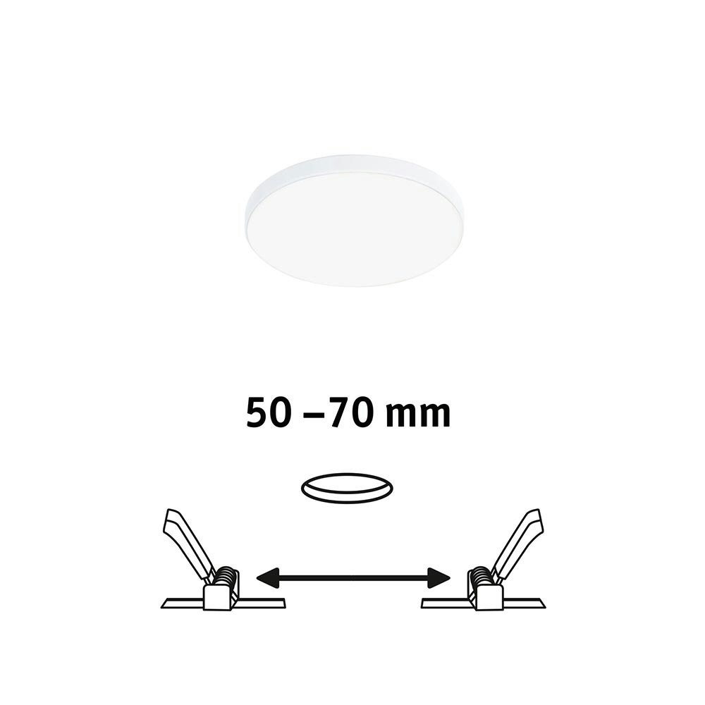 VariFit Veluna LED panneau à encastrer Edge Ø 9cm blanc IP44 2