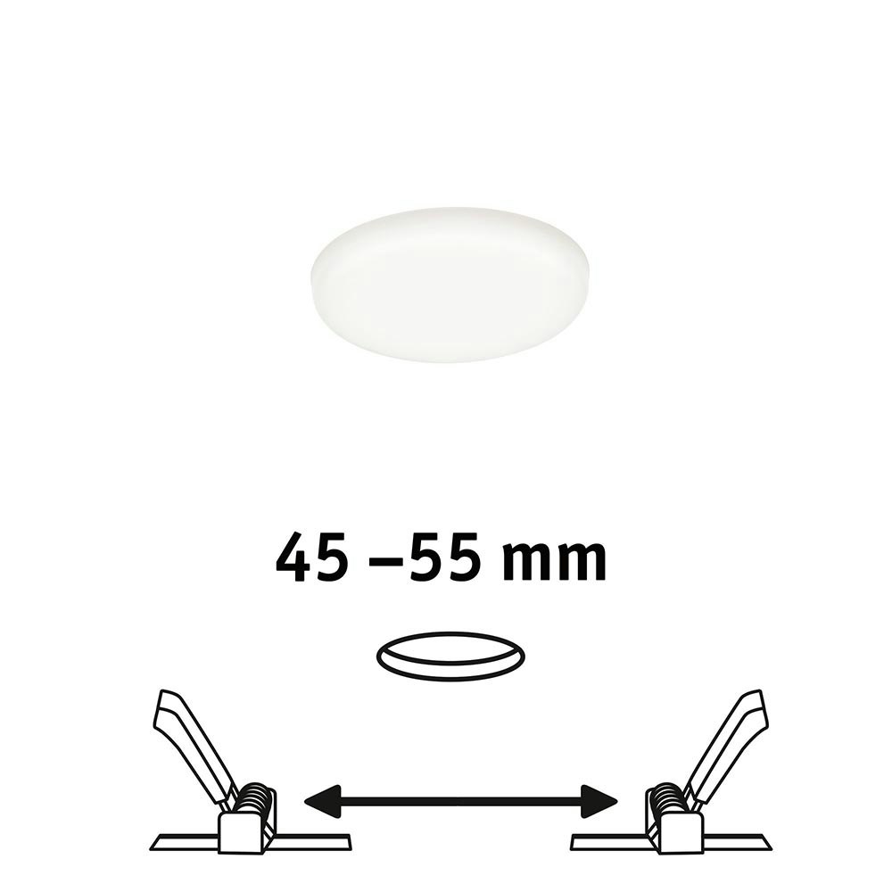 VariFit LED Einbaupanel Veluna Rund Ø 7,5cm Satin zoom thumbnail 2