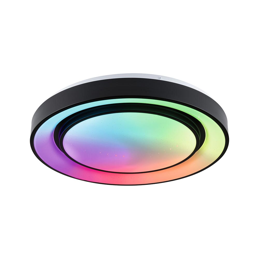 S.Luce LED Deckenleuchte Rainbow RGB Schwarz Ø 47,5cm