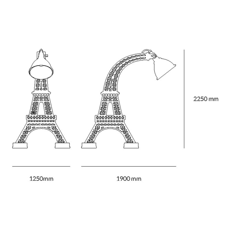 Qeeboo Paris XL Stehleuchte Eifelturm 225cm thumbnail 2