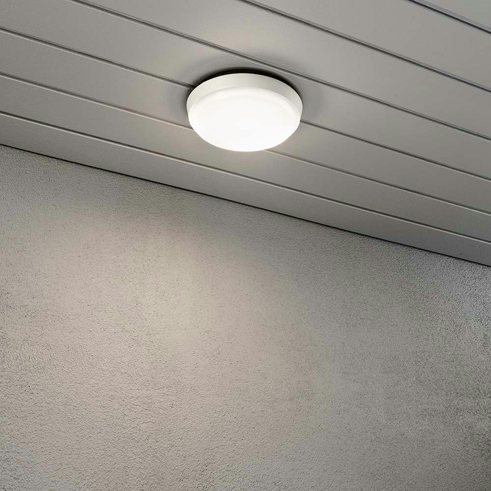 Cesena LED Außen Wand- & Deckenleuchte Rund Weiß thumbnail 1