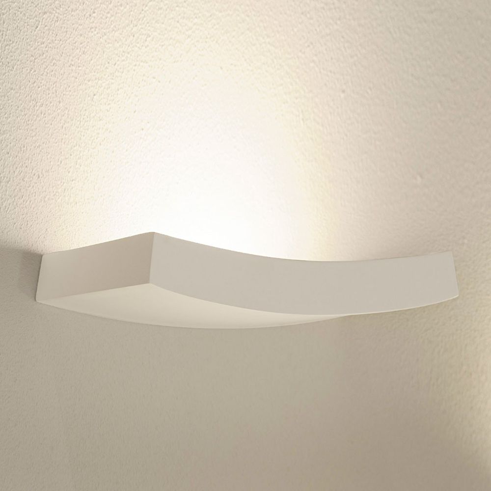 S.Luce SLV Wandleuchte GL 102 Curve weißer Gips