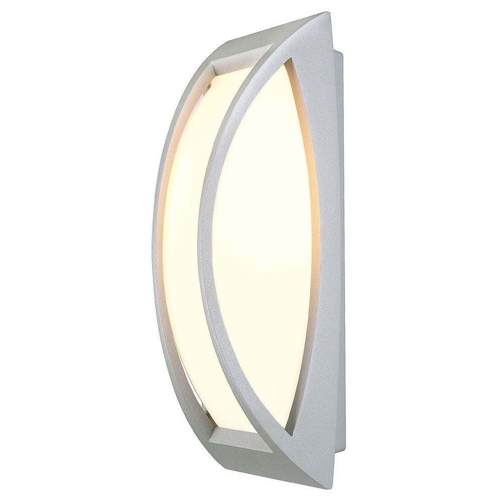 S.Luce SLV Meridian 2 Wandleuchte silbergrau E27 ESL max. 25W IP54