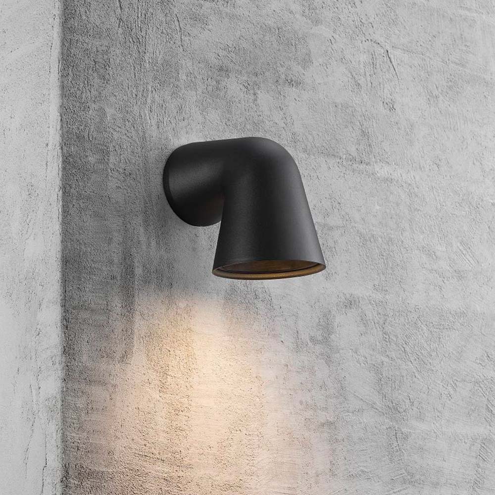 S.Luce Nordlux Wand-Außenleuchte Front Single IP44 Schwarz