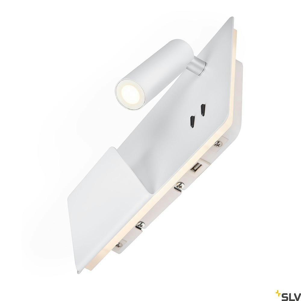 SLV Somnila Spot LED Wandaufbauleuchte inkl. USB 2