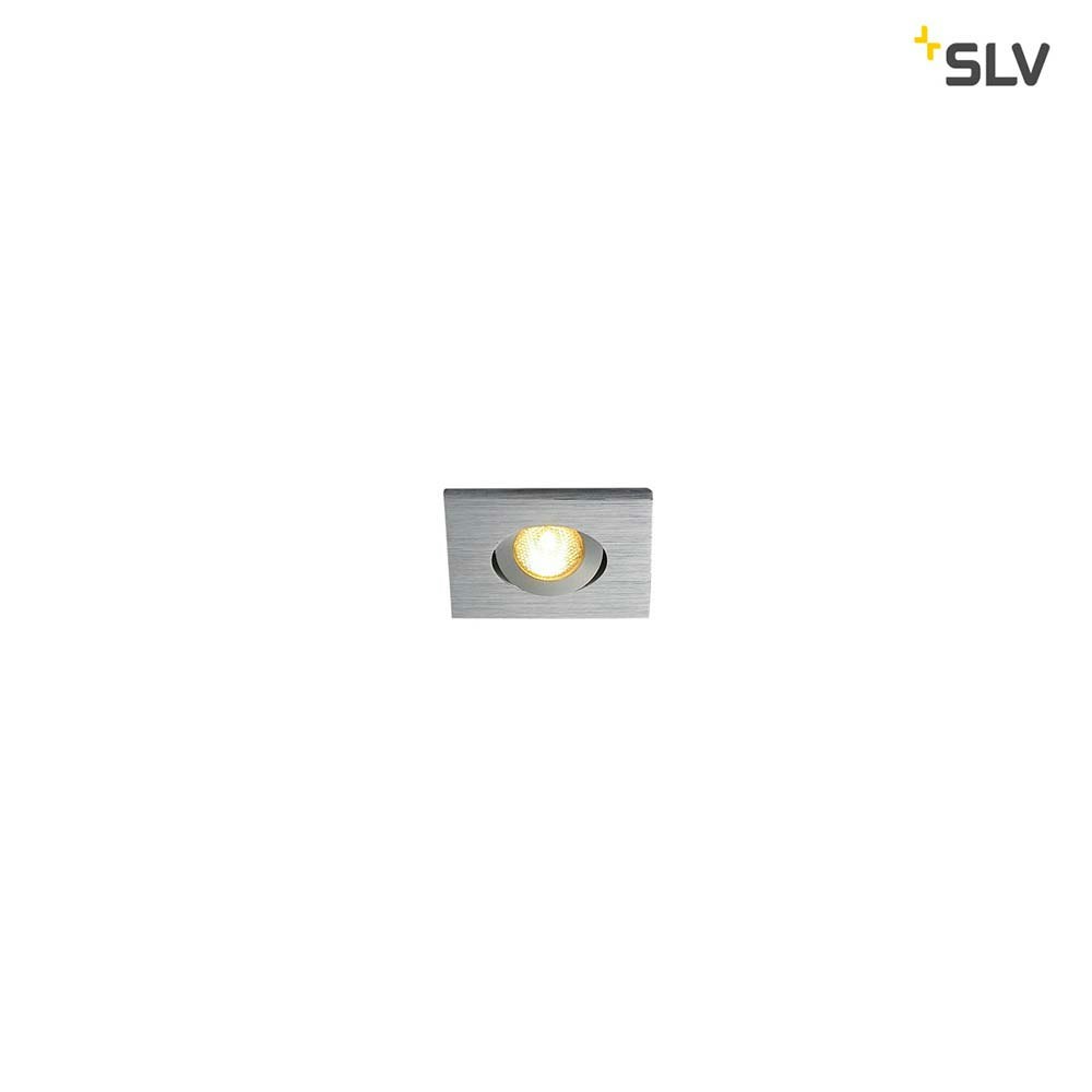 SLV New Tria Mini Downlight Square Alu-Gebürstet 3W 30° 3000K 1