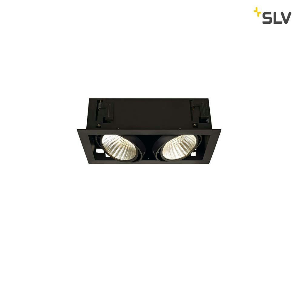SLV Kadux 2 LED Einbauleuchte Schwarz 30° 3000K zoom thumbnail 1