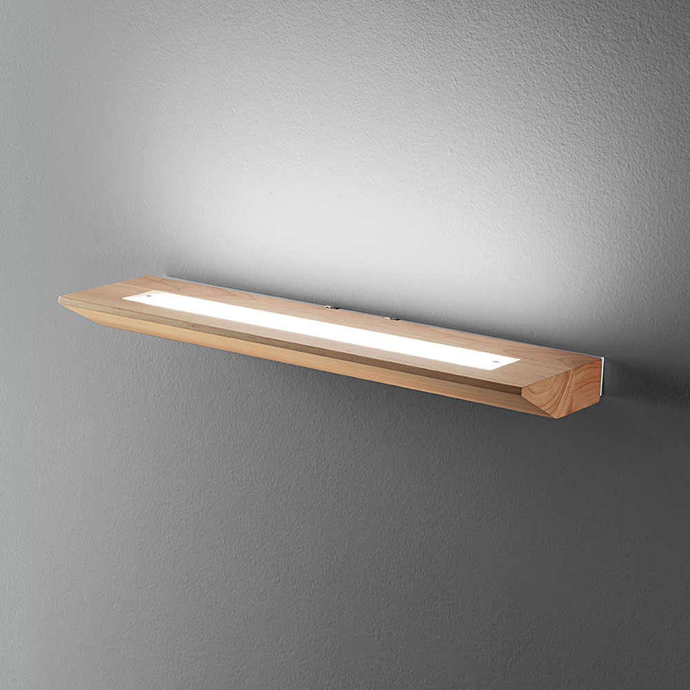 S.Luce Fabas Luce Linus LED Wandleuchte aus Eichenholz