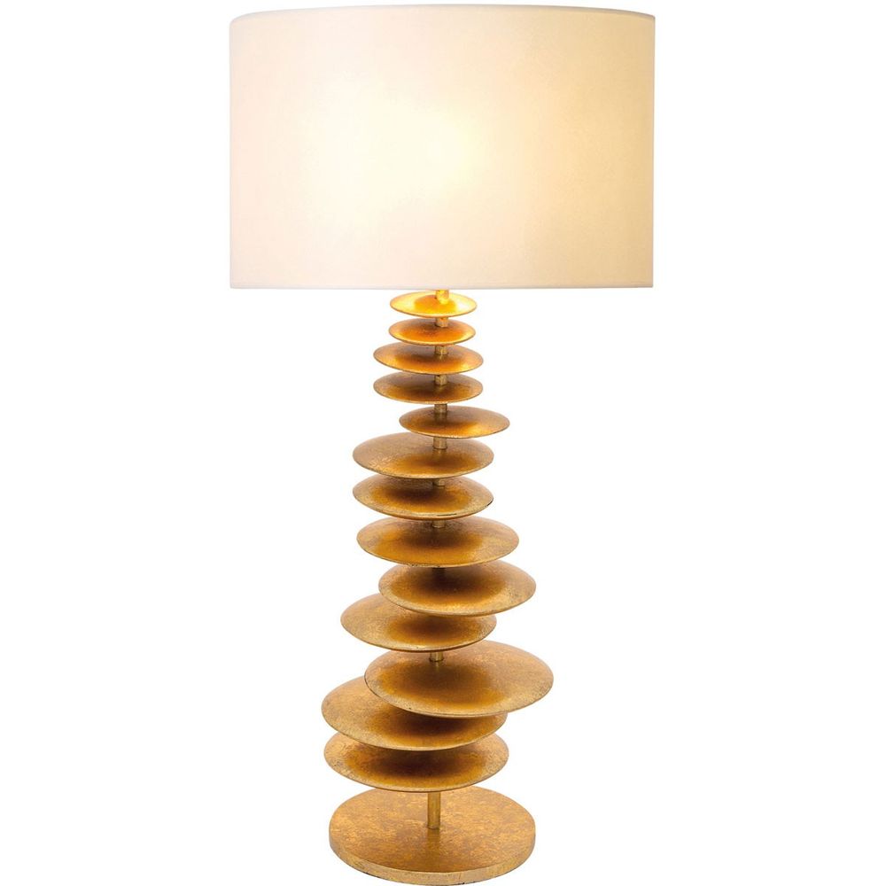 S.Luce Tischleuchte Routatorre Mobile Eisen Gold-Beige