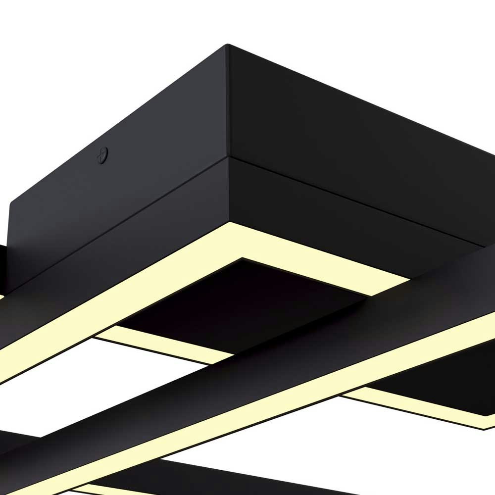 LED-Deckenleuchte Lines mit 3 Rechtecken 78cm 5000lm Schwarz 2