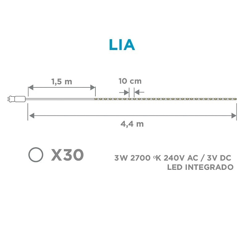 LED Jute-Lichterkette Lia IP44 thumbnail 5
