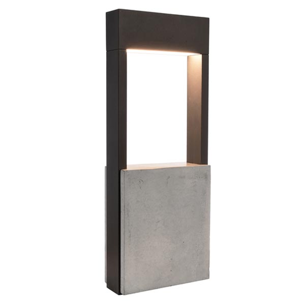 S.Luce Moderne LED Pollerleuchte Bridge 45cm 480lm Dunkelgrau