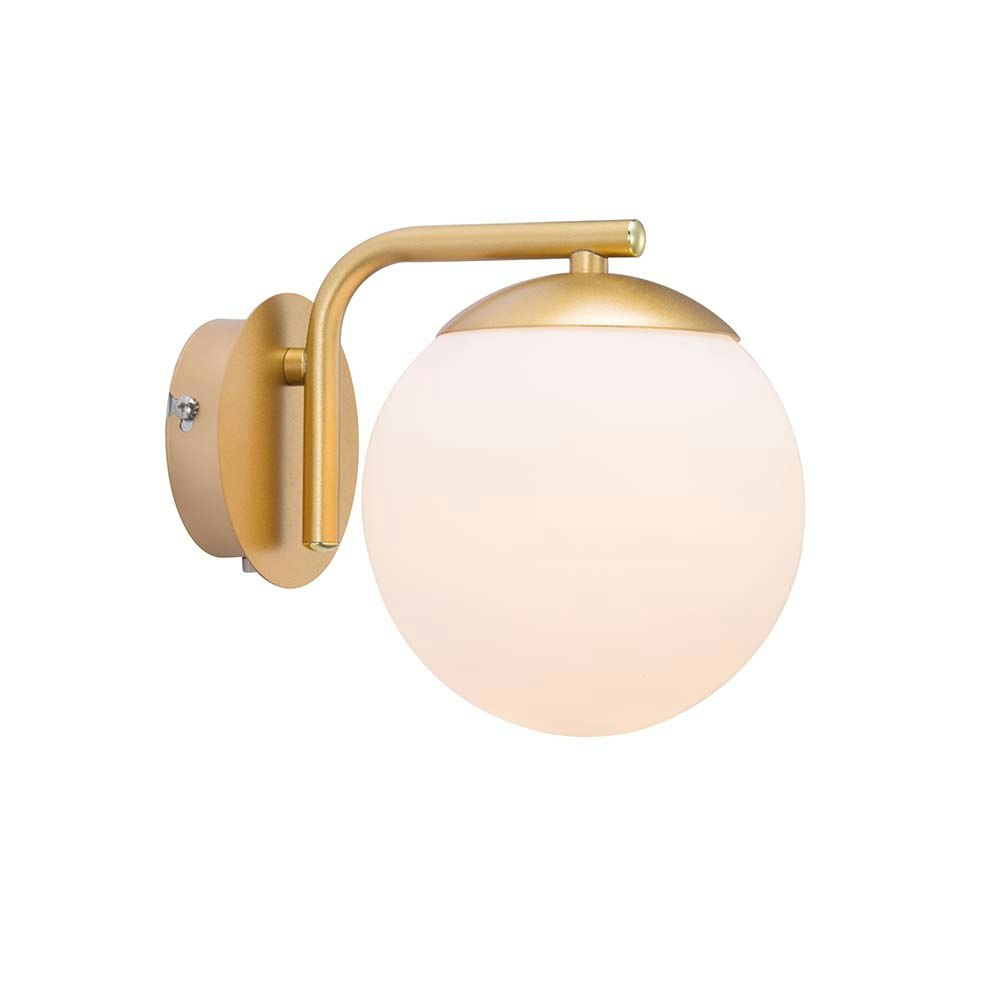 Nordlux Wall Lamp Grant Brass, Opal White 2