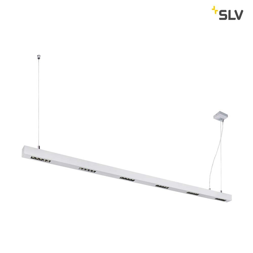 SLV Q-Line LED Pendelleuchte 2m Silber 4000K thumbnail 1