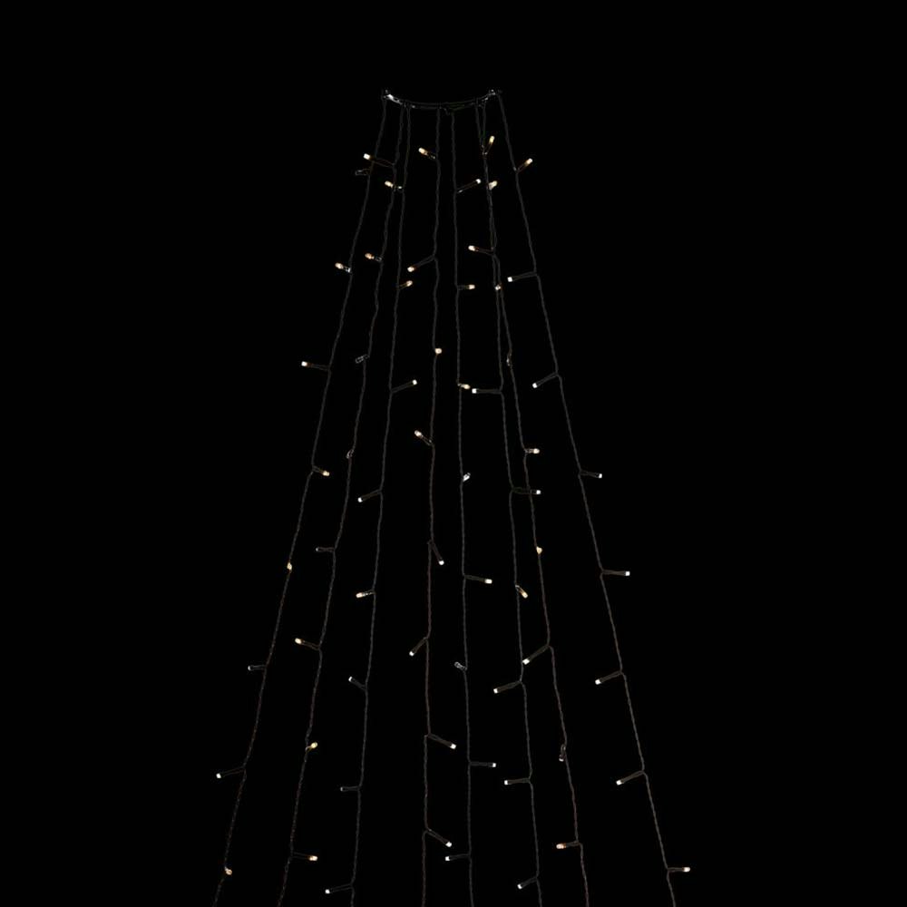 Anneau-manteau d'arbre LED 8 brins effet mica 400 diodes ambre IP44 2