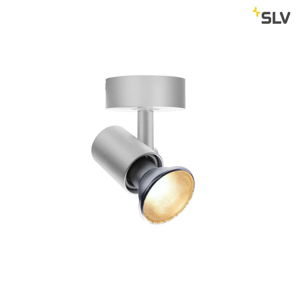 SLV Spot E27 Aufbauleuchte Silbergrau thumbnail 1