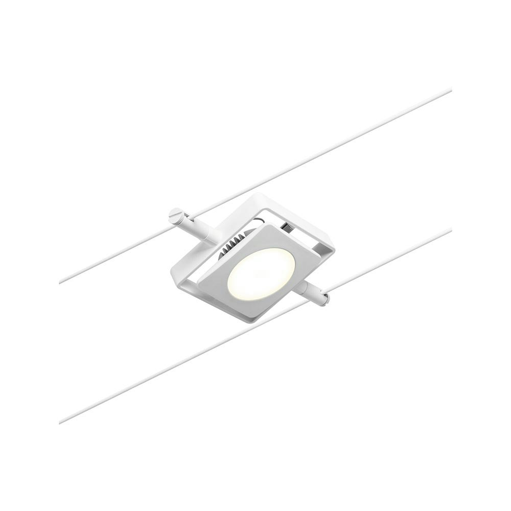 CorDuo LED Seilsystem Mac Einzelspot Weiß-Matt, Chrom 1
