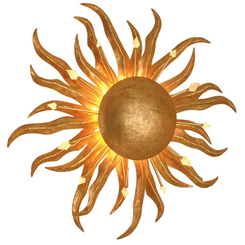 Wandleuchte Sonne Piccola Eisen Gold 2