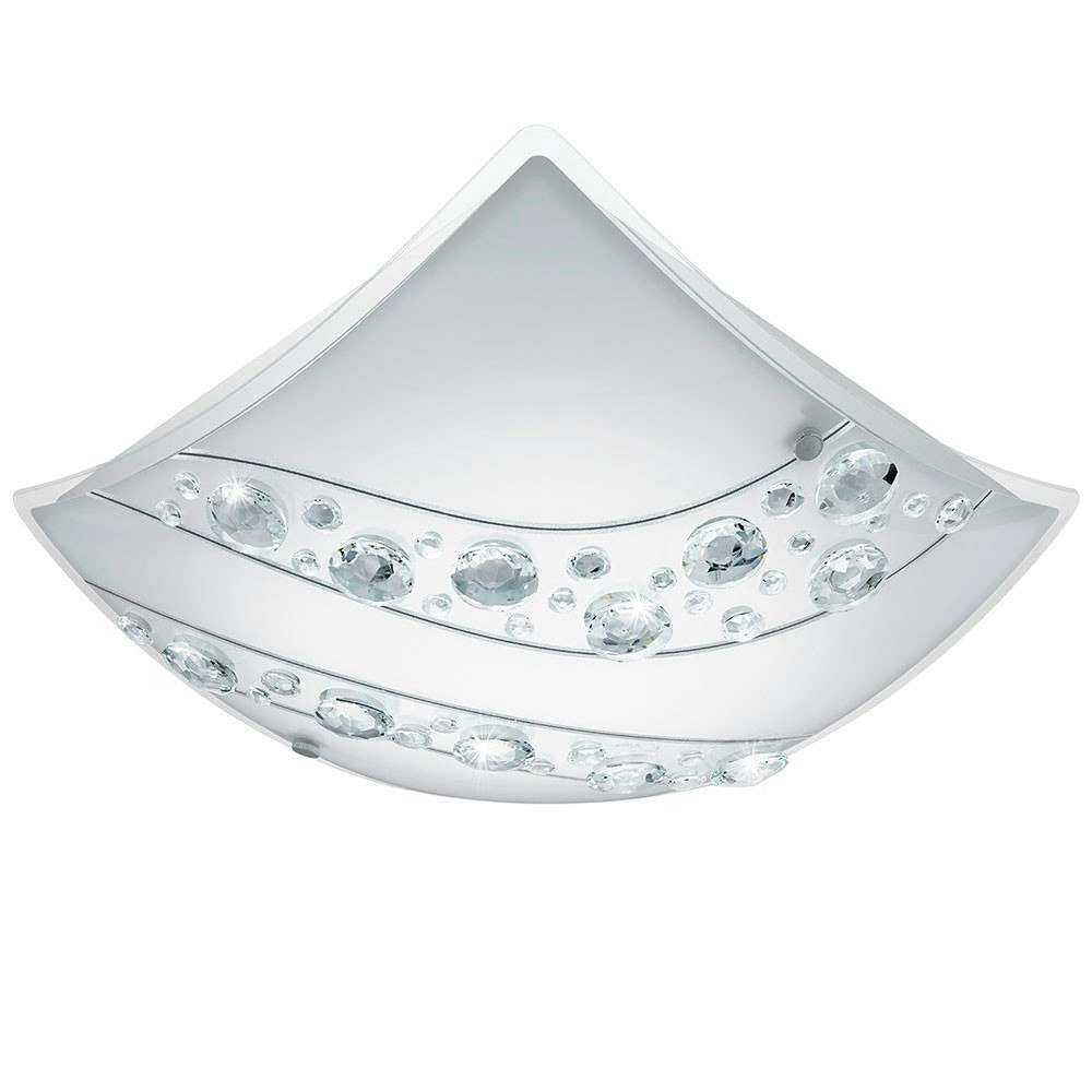 Nerini LED Wand- & Deckenlampe 34x 34cm 1600lm Weiß, Schwarz 