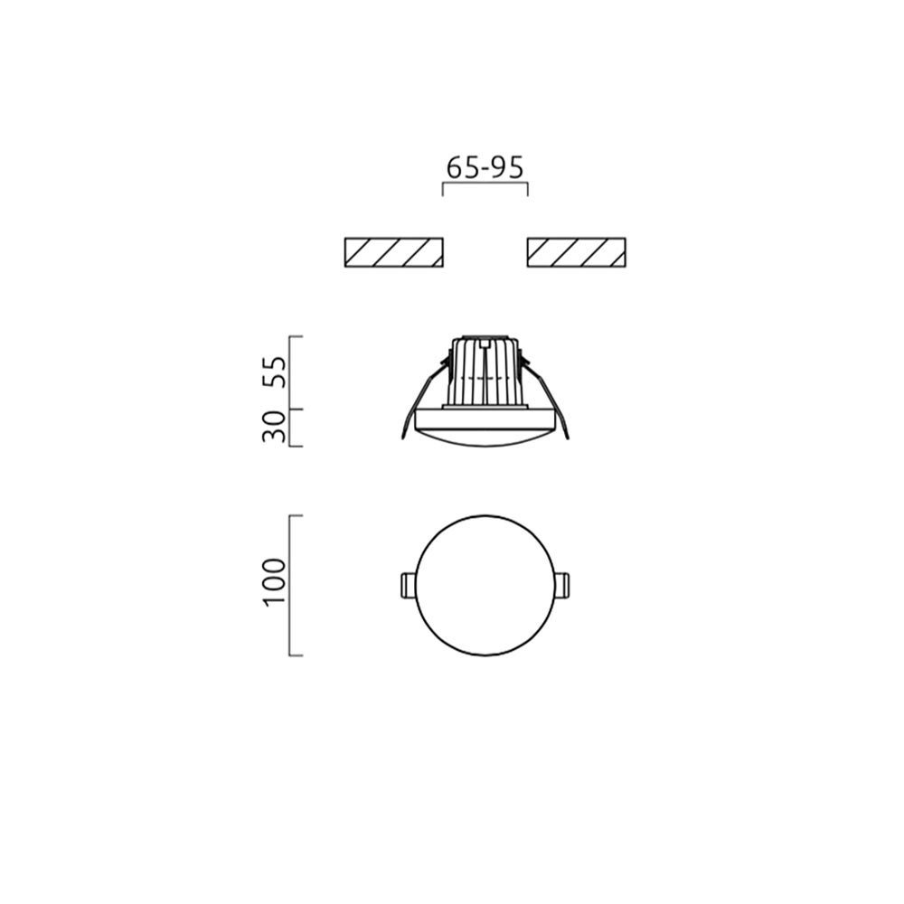 Helestra LED Deckeneinbauleuchte Lug Dimmbar 805lm Weiß thumbnail 4