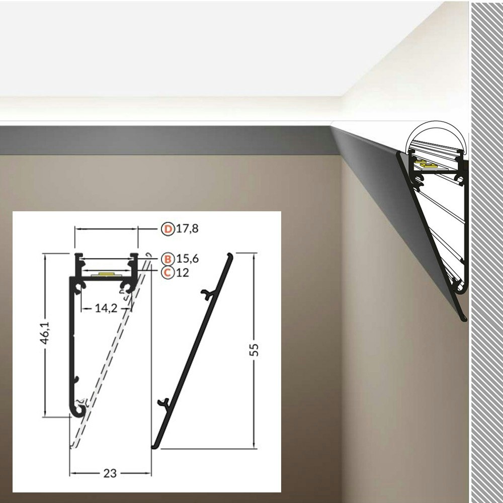 LED Aluminium Profil 2m alle Varianten  thumbnail 6