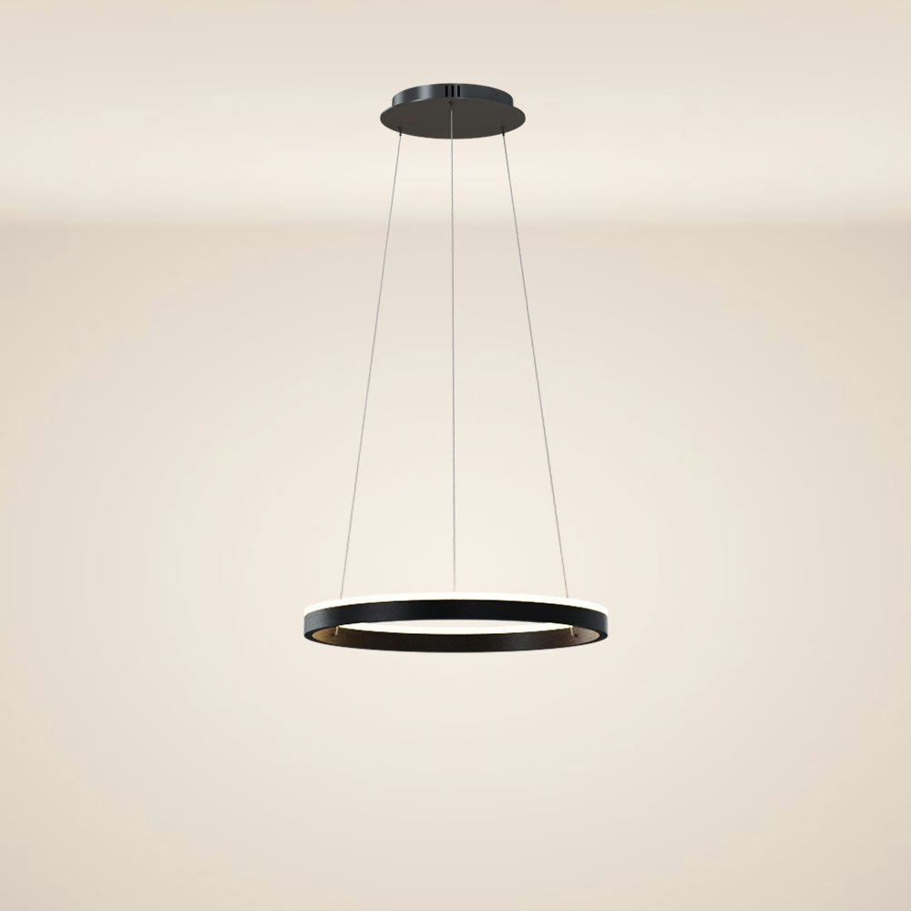 s.luce LED Ring Pendelleuchte rund Direkt oder Indirekt » Schwarz, Ø 40cm