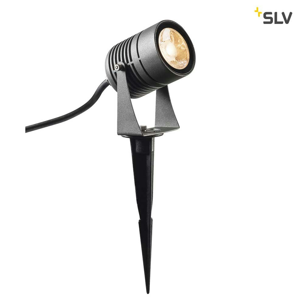 SLV LED Spike LED Erdspießleuchte Anthrazit IP55 zoom thumbnail 1