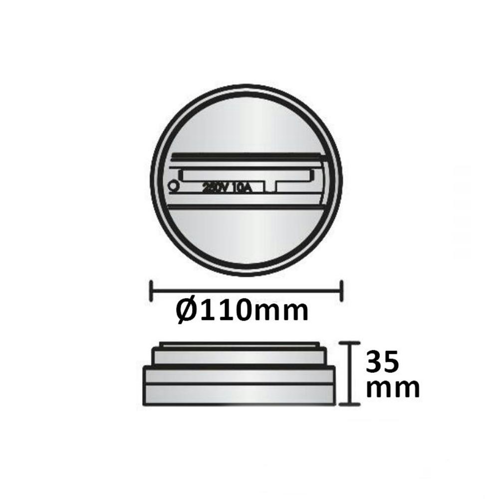 Aufbauadapter für 3-Phasen Schienenstrahler Weiß 1-Phase Ø 11cm thumbnail 3