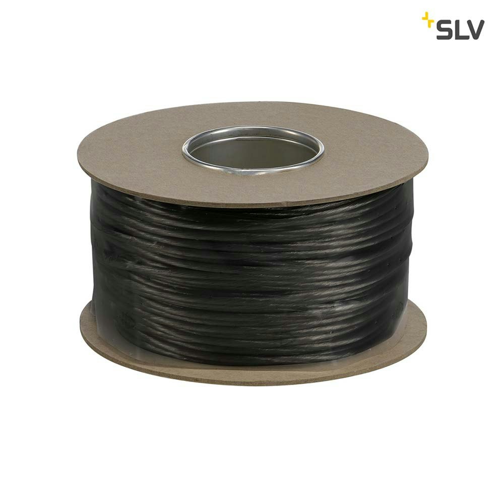 SLV 12V-Seil für Tenseo 12V-Seilsystem Schwarz 6mm² 100m 