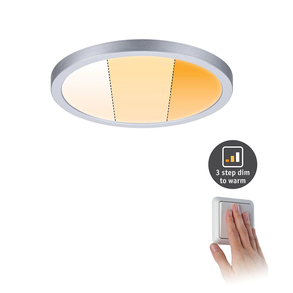 S.Luce VariFit LED Einbaupanel Dim-to-Warm Areo Rund Chrom-Matt